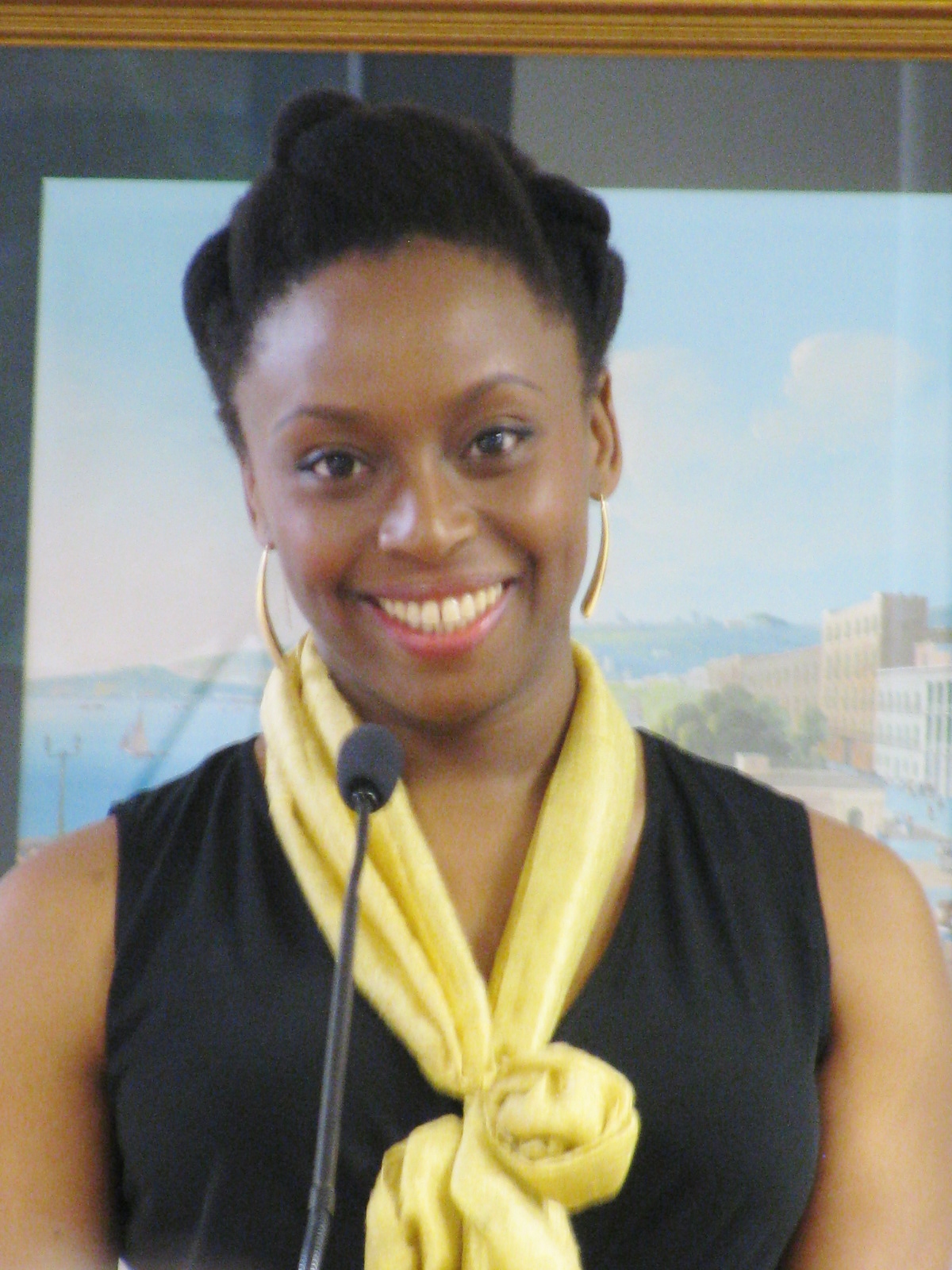 Adichie at the Fall for the Book Festival in 2013
