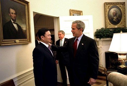 미국 조지 W. 부시 대통령과 탁신 친나왓 총리, 2003년 6월 10일