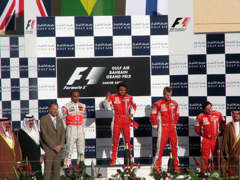 2007年バーレーングランプリの表彰式