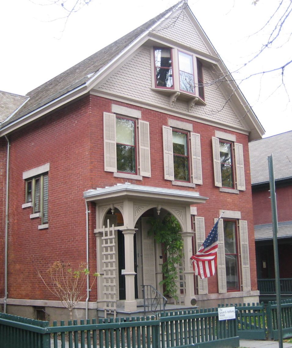 Ngôi nhà mà Susan B. Anthony chia sẻ với chị gái ở Rochester. Bà đã bị bắt tại đây vì bỏ phiếu.