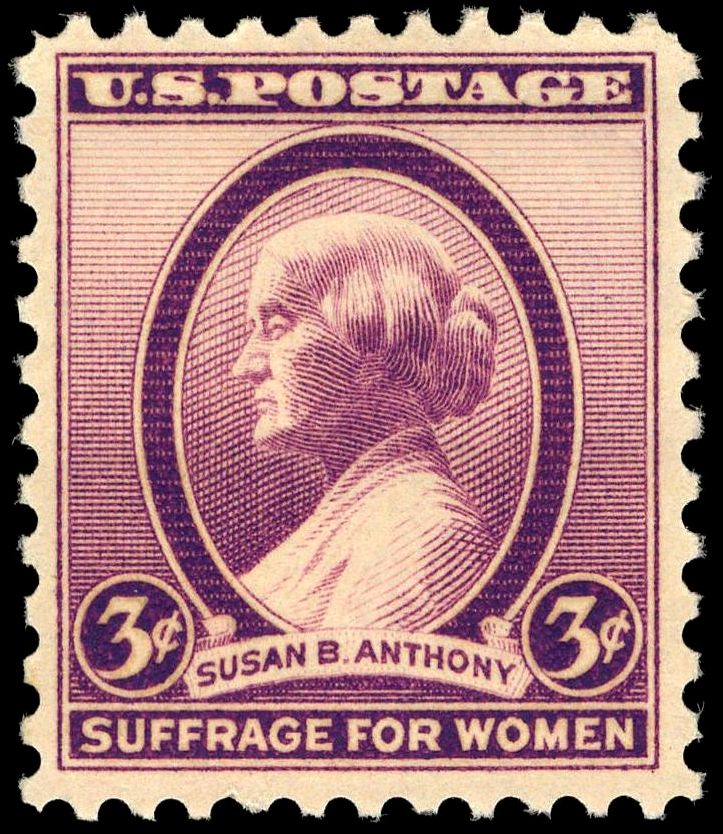  Prangko peringatan Susan B. Anthony yang diterbitkan pada tahun 1936.
