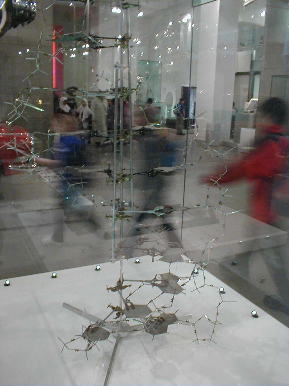 DNA model built by Crick and Watson in 1953, in the Science Museum, London.