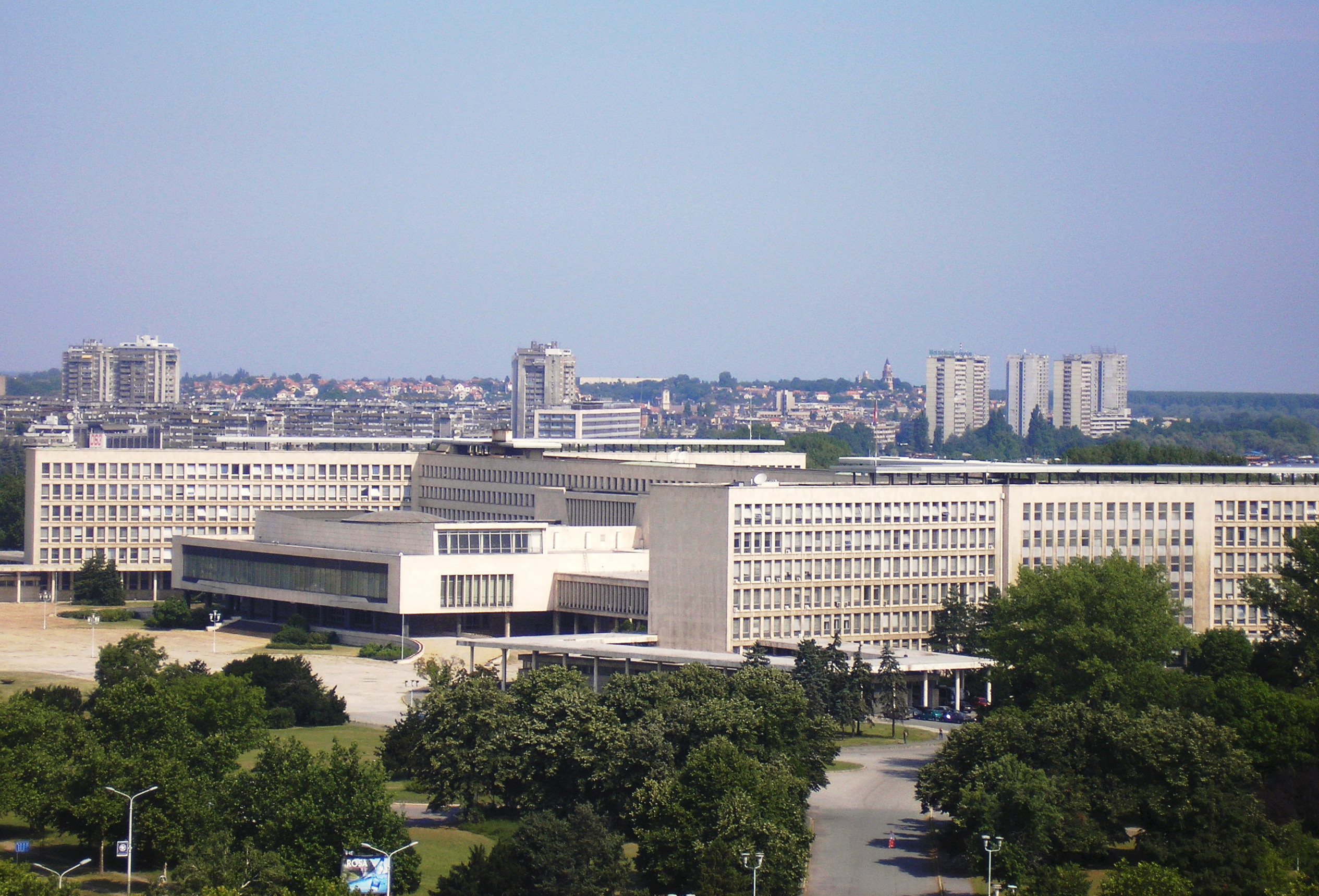  The Palace of Serbia in New Belgrade, housing several government ministries.