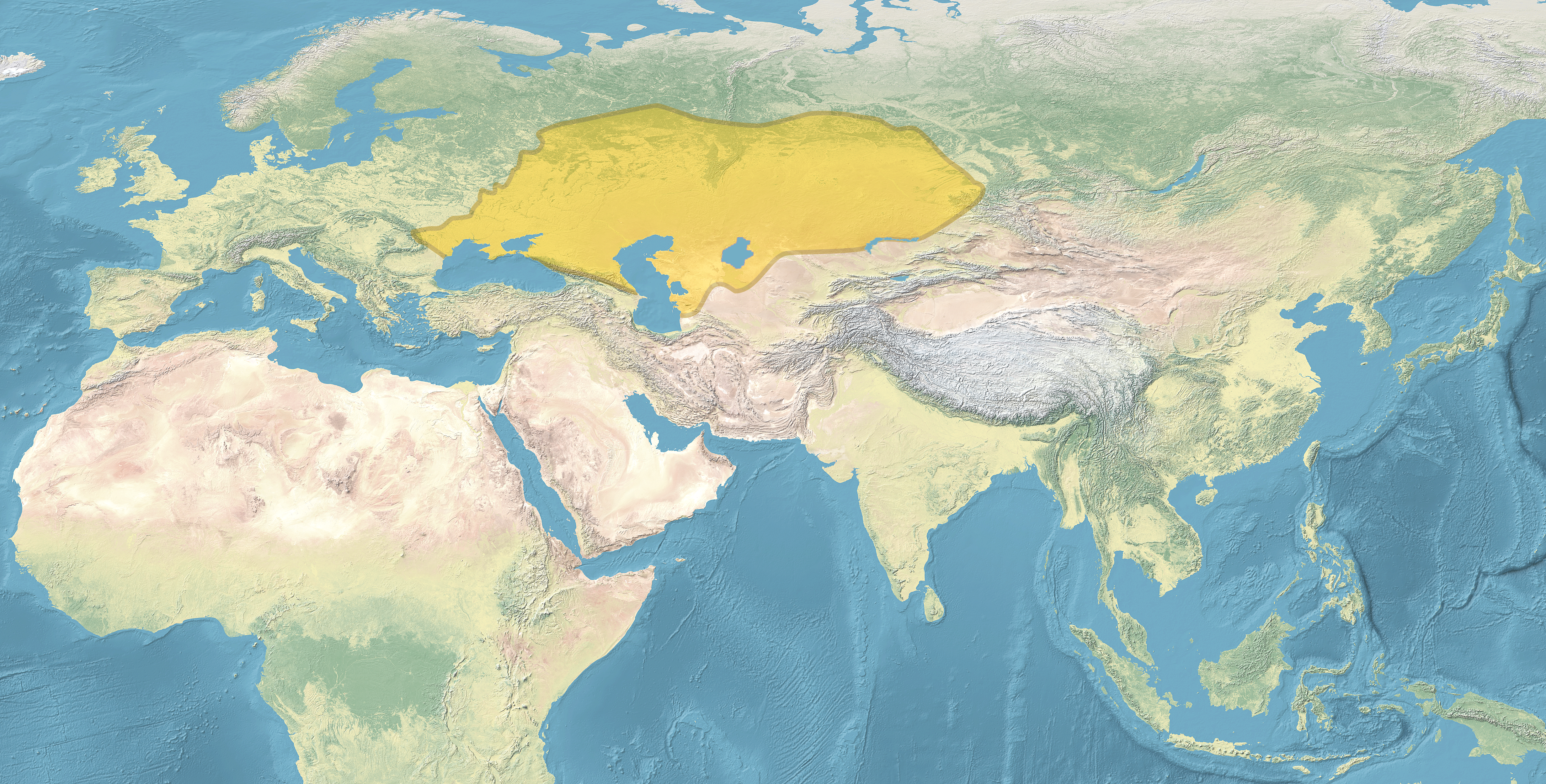 토크타미시의 권위가 미치는 전성기 킵차크 한국의 영역