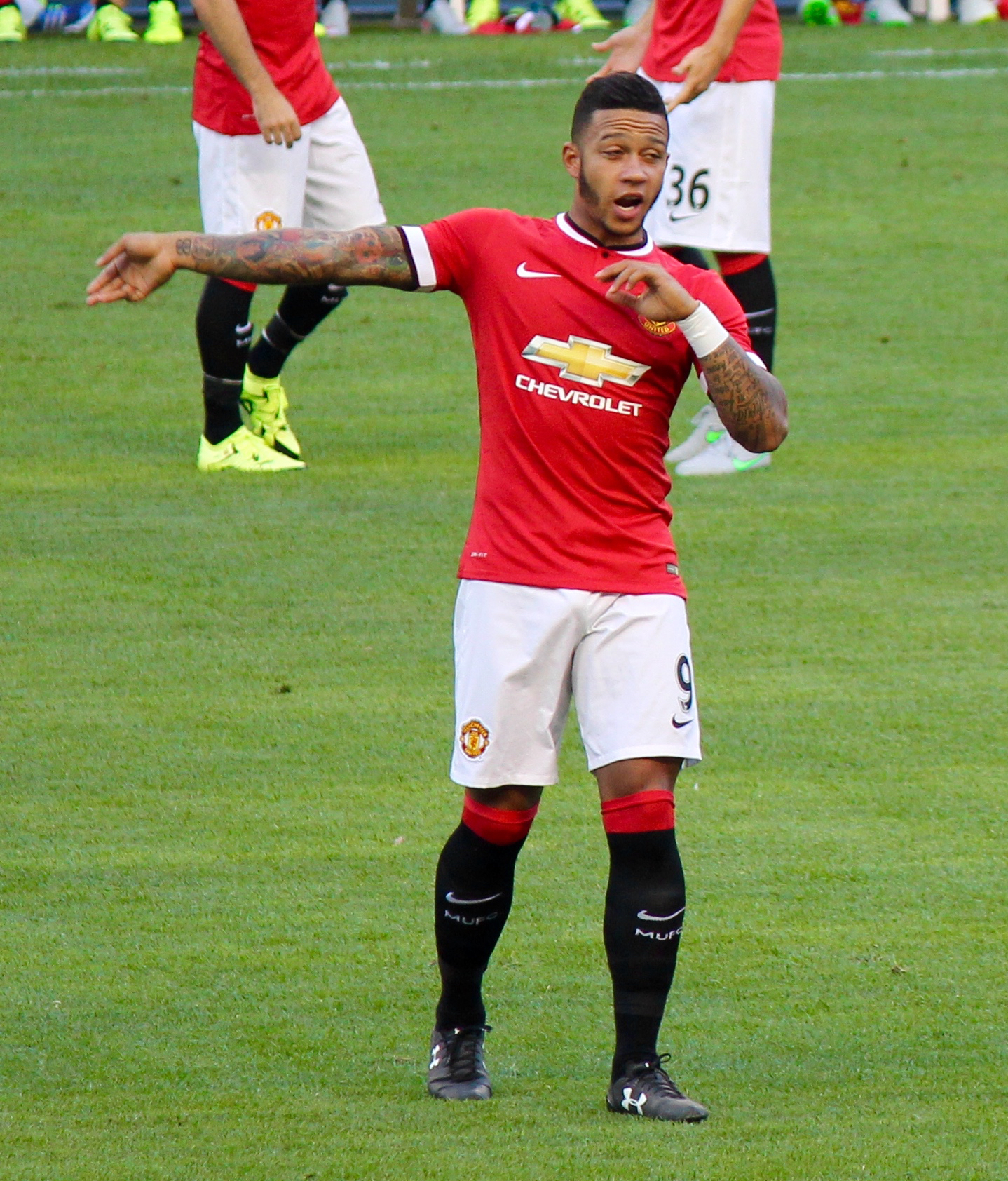 Memphis playing for Manchester United in 2015