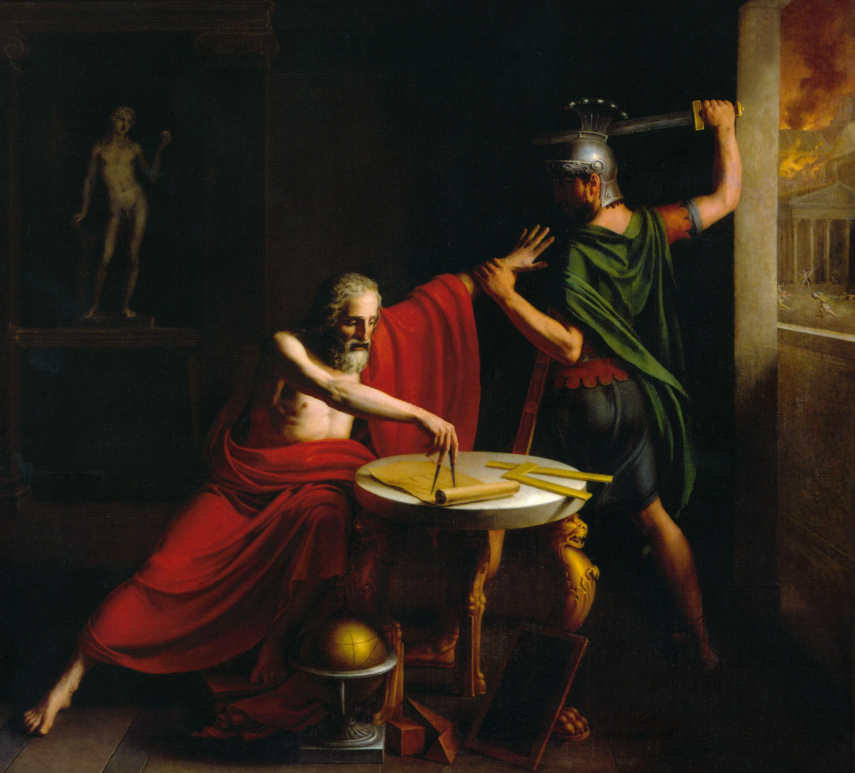 The Death of Archimedes (1815) by Thomas Degeorge.