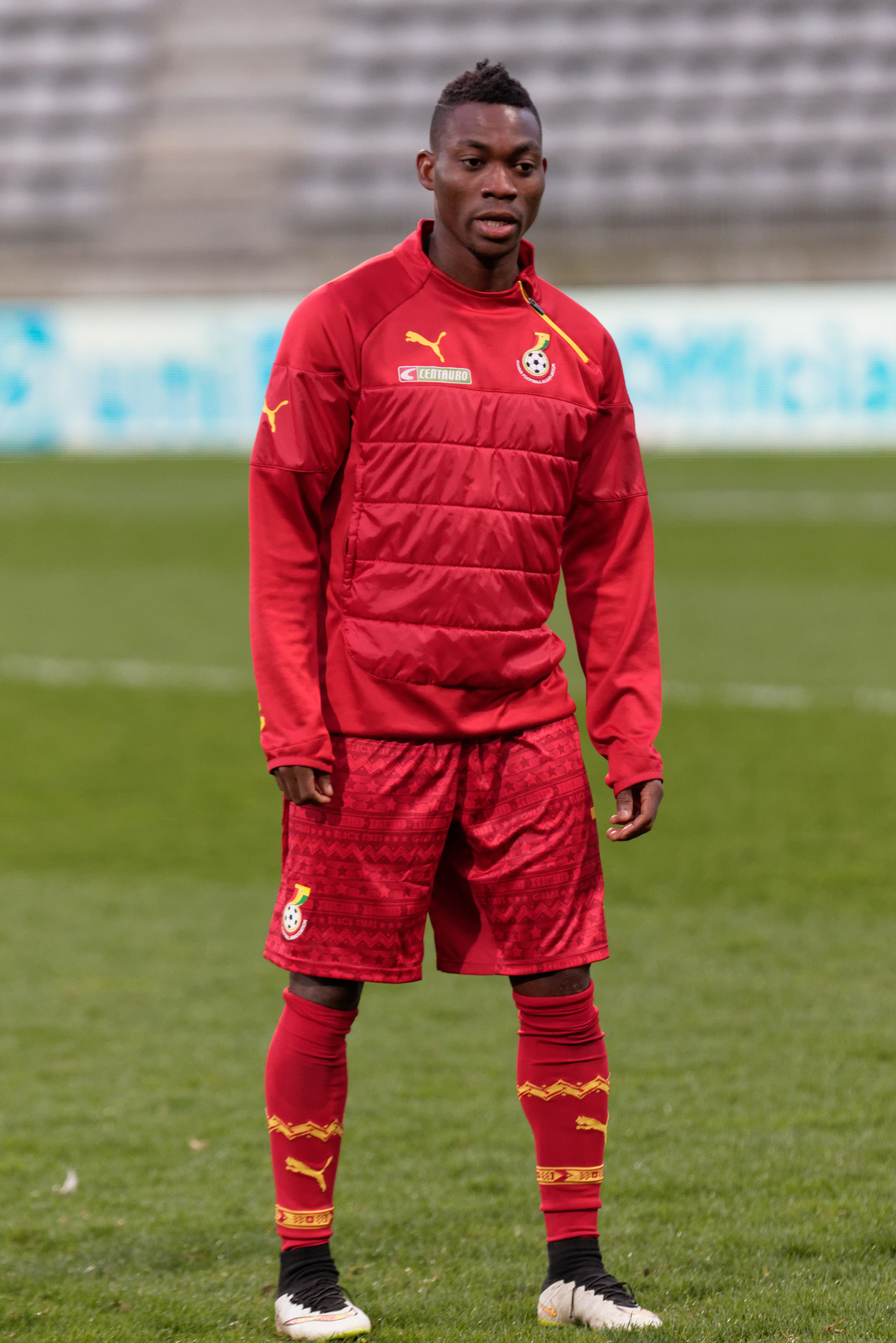 Atsu semasa mewakili Ghana pada 2015.