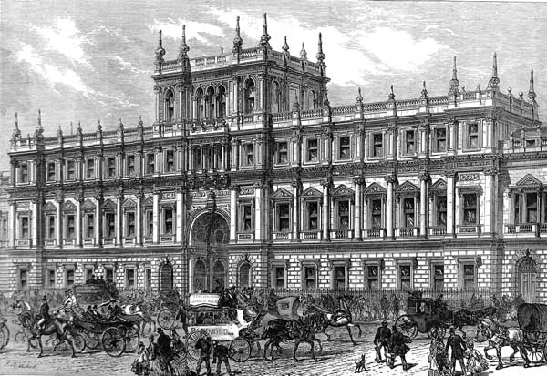 Image of Burlington House, London, in 1873
