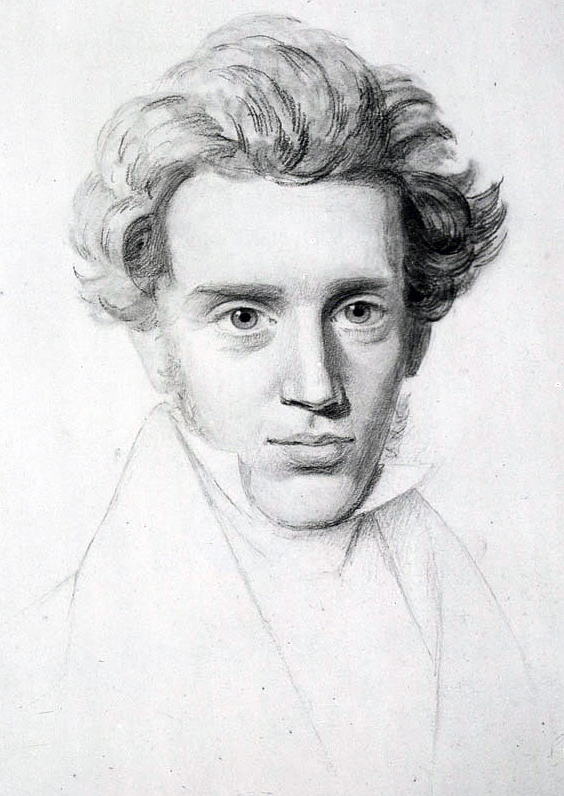 Søren Kierkegaard, an influential existentialist philosopher and a key figure of the Danish Golden Age.