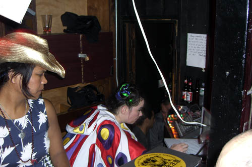 Björk DJing in 2006