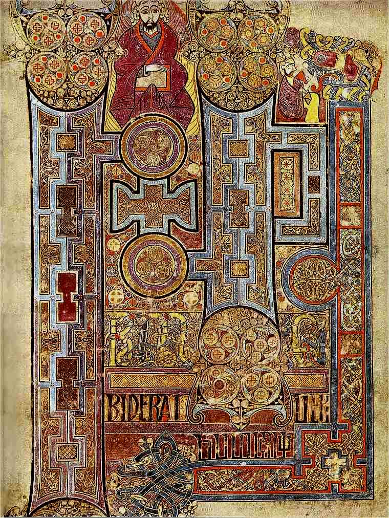 Halaman Injil Yohanes dari Book of Kells.
