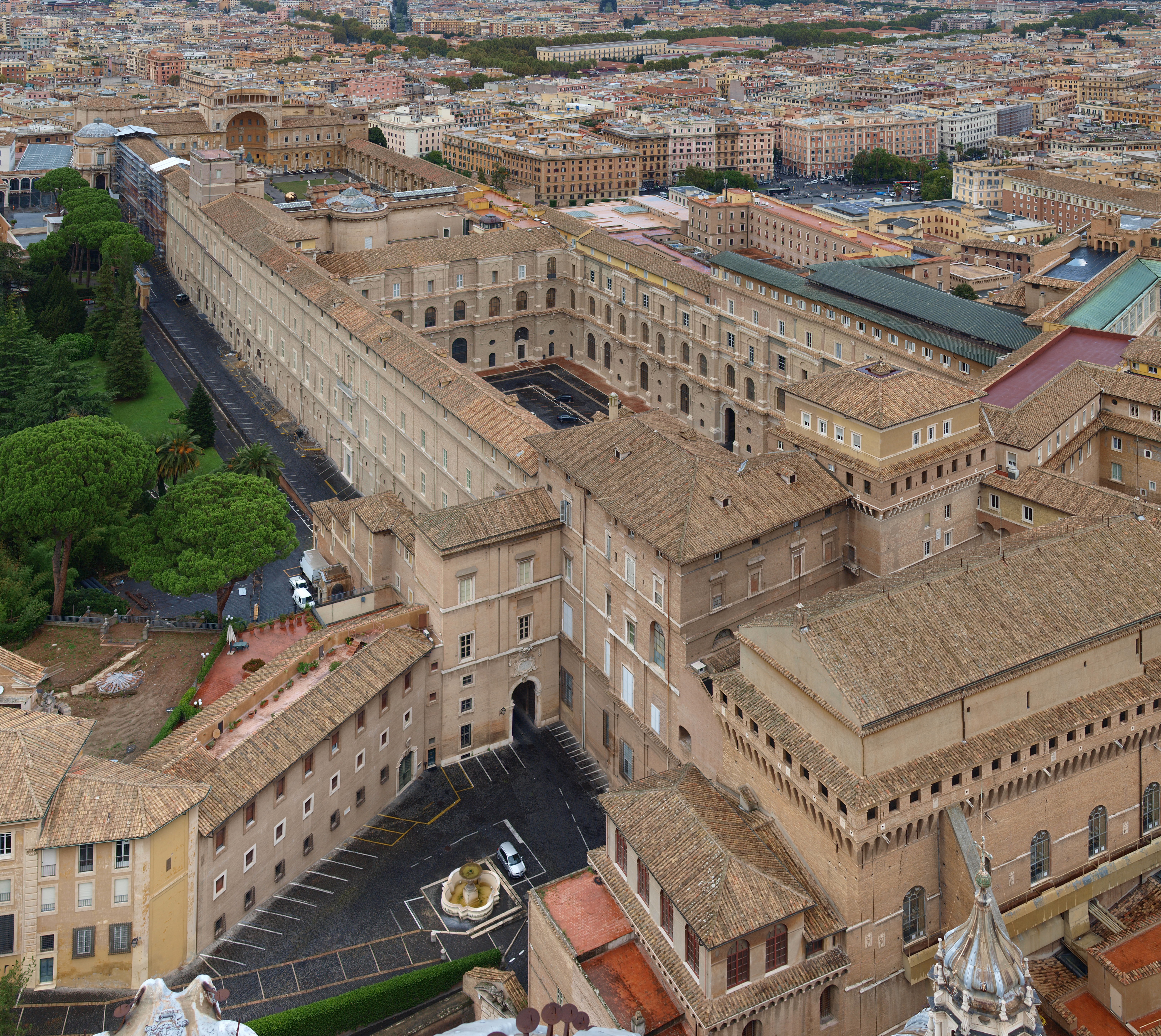 The entrance to the Vatican Museums, which house an immense collection of art and artifacts.