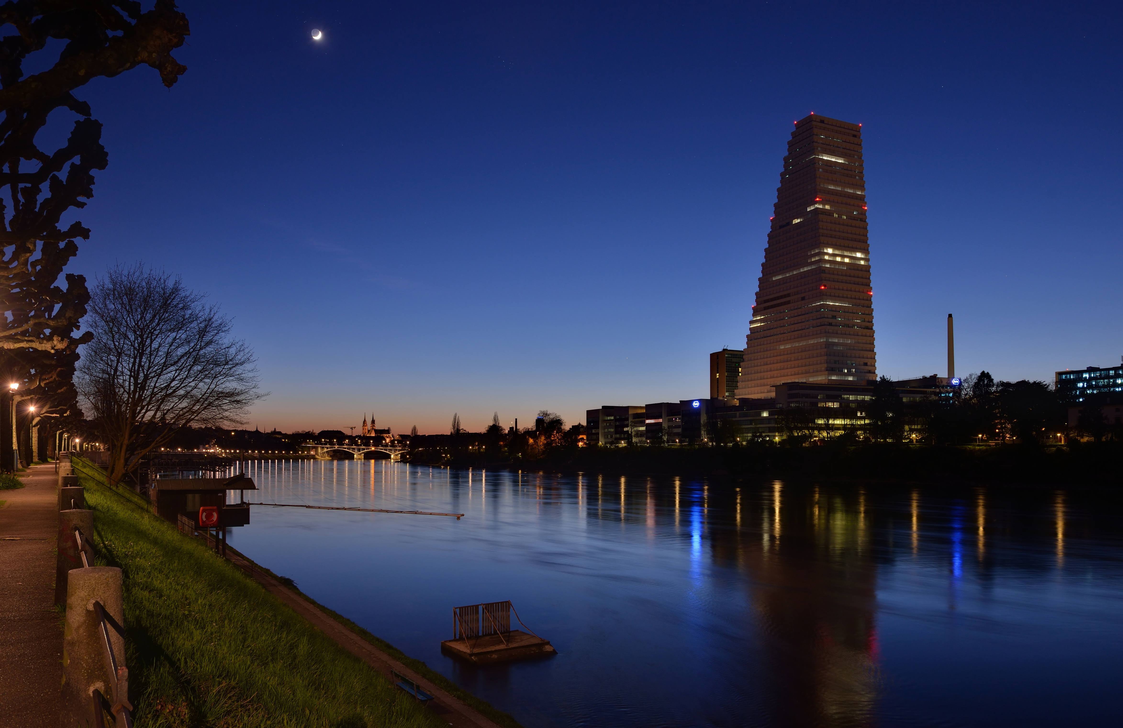The Roche Tower in Basel, a hub for the pharmaceutical industry.