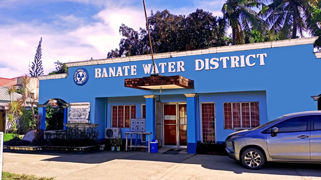 A water district office in Banate, Iloilo. Local water districts are common providers outside Metro Manila.