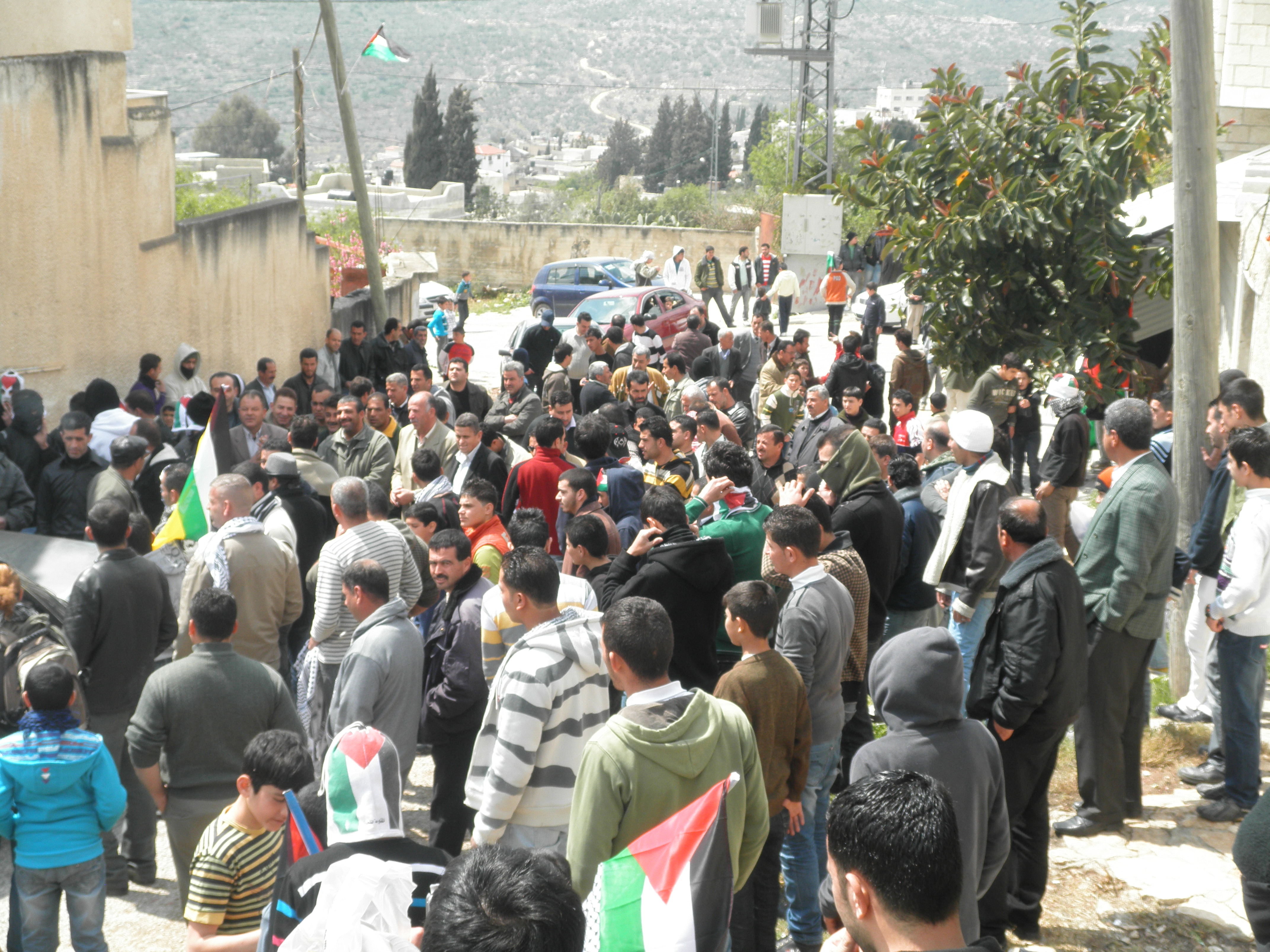 Demonstrasi menentang blokade jalan, Kafr Qaddum, Maret 2012