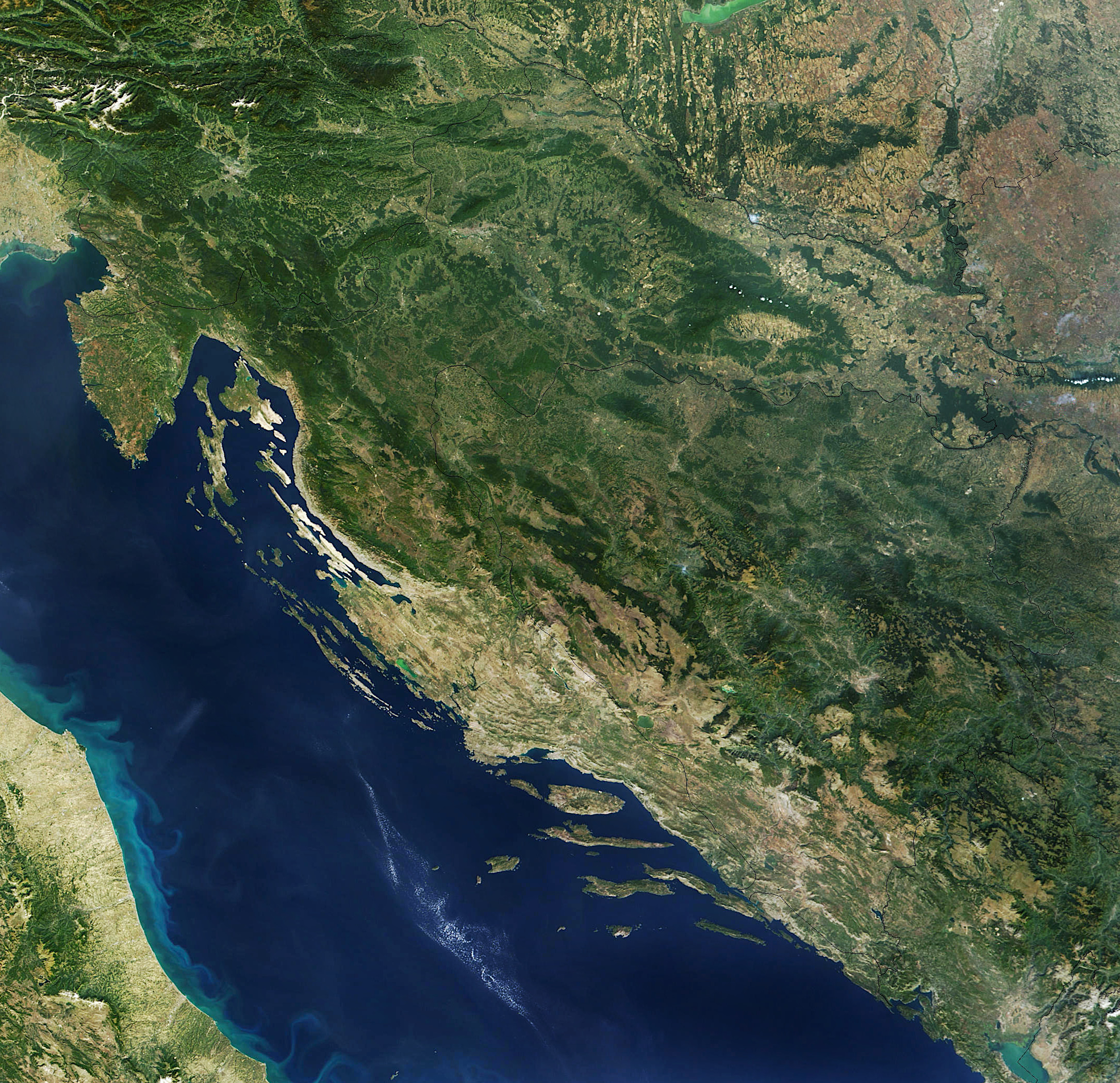 Citra satelit Kroasia