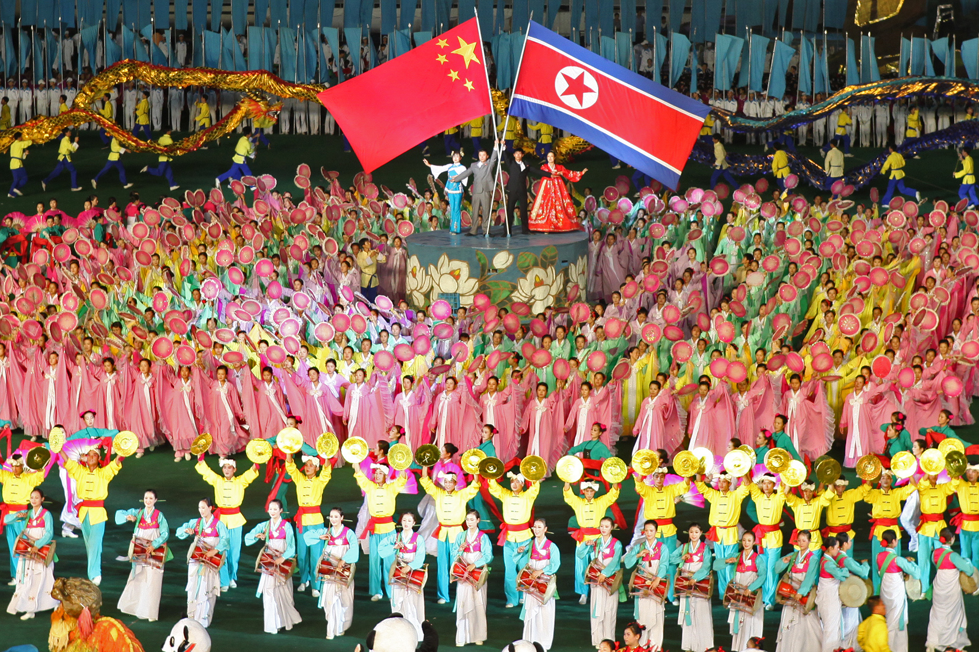 The close China-North Korea relationship is celebrated at the Arirang Festival in Pyongyang.