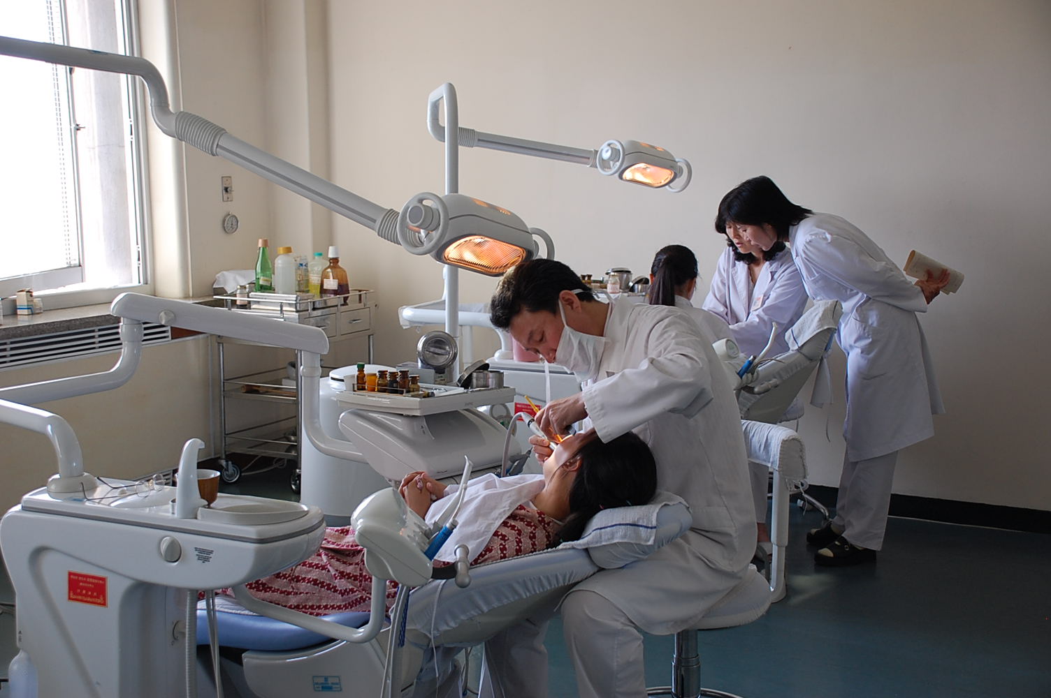 A dental clinic at Pyongyang Maternity Hospital