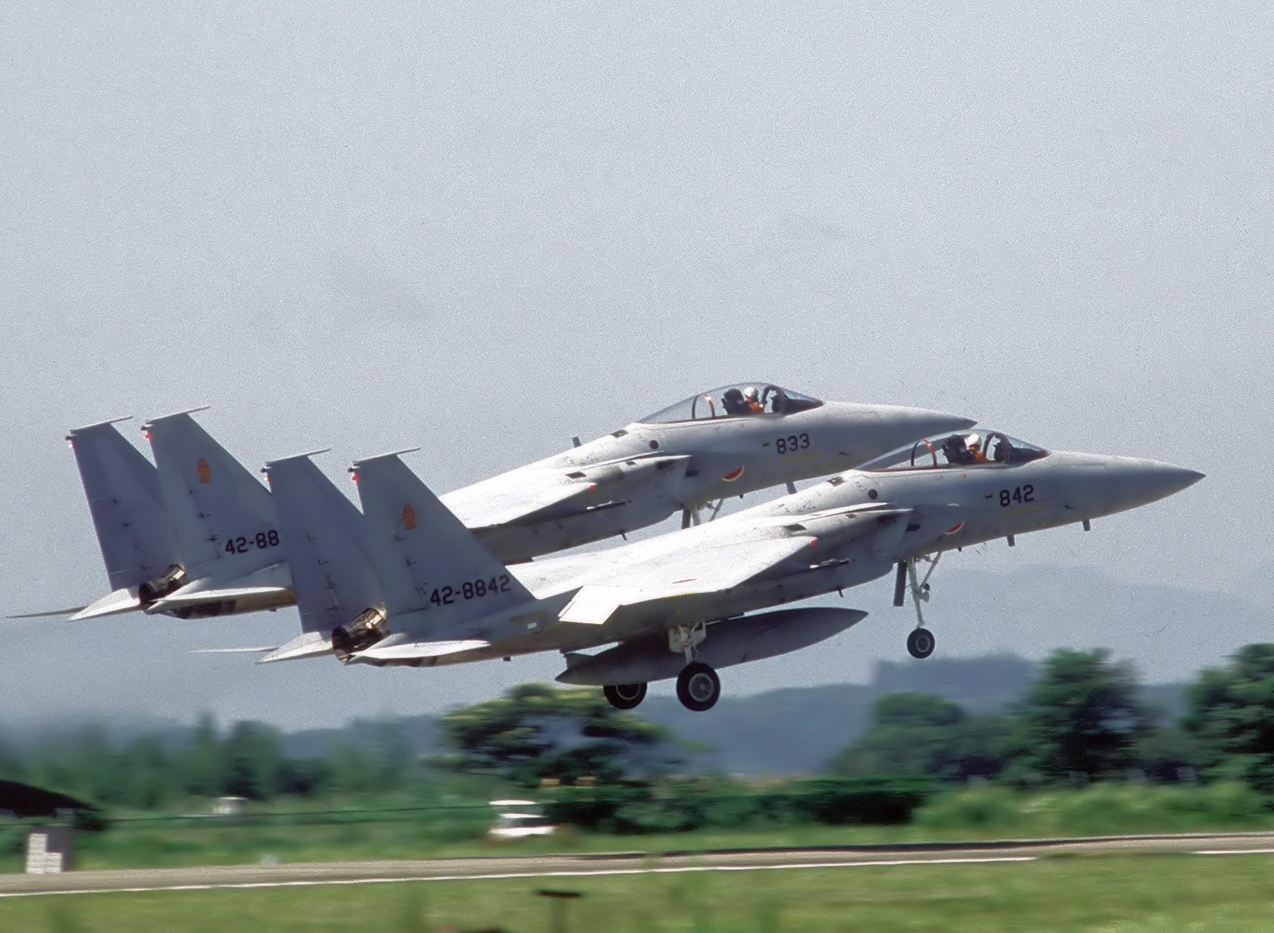 航空自衛隊のF-15J戦闘機。