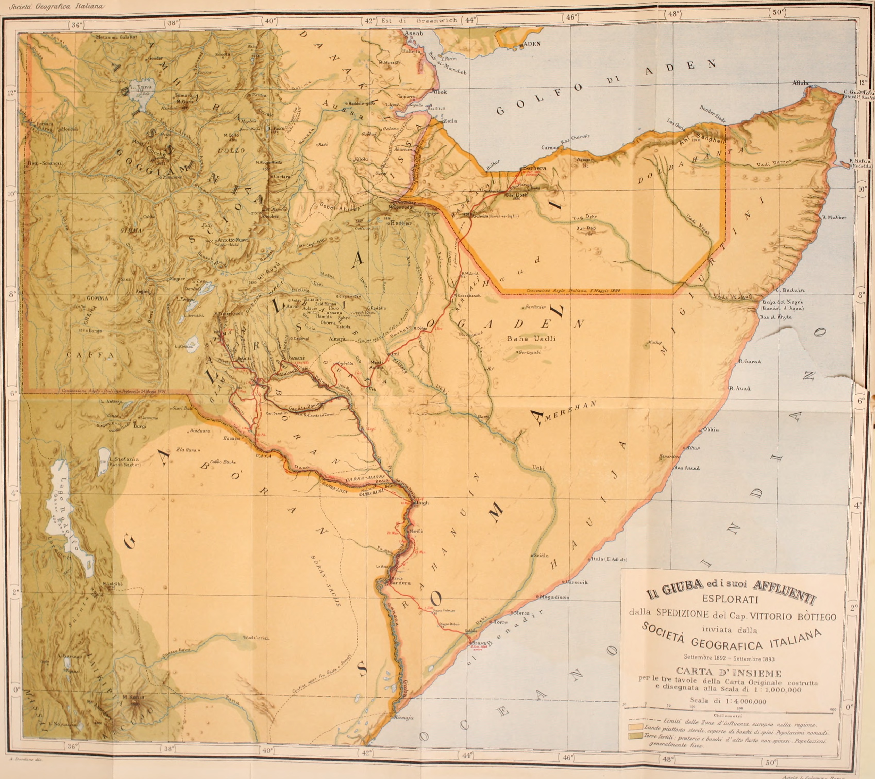 Peta Somaliland pada abad ke-19