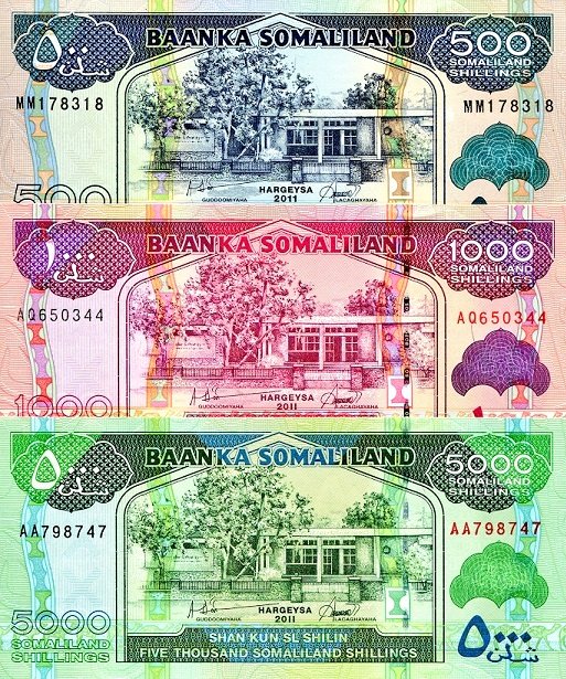 500 Shilling Somaliland, 1000 Shilling Somaliland, 5000 Shilling Somaliland