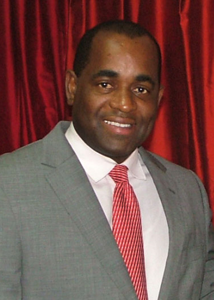 The Prime Minister of the Commonwealth of Dominica, Roosevelt Skerrit, a key figure in 21st-century Dominican politics.