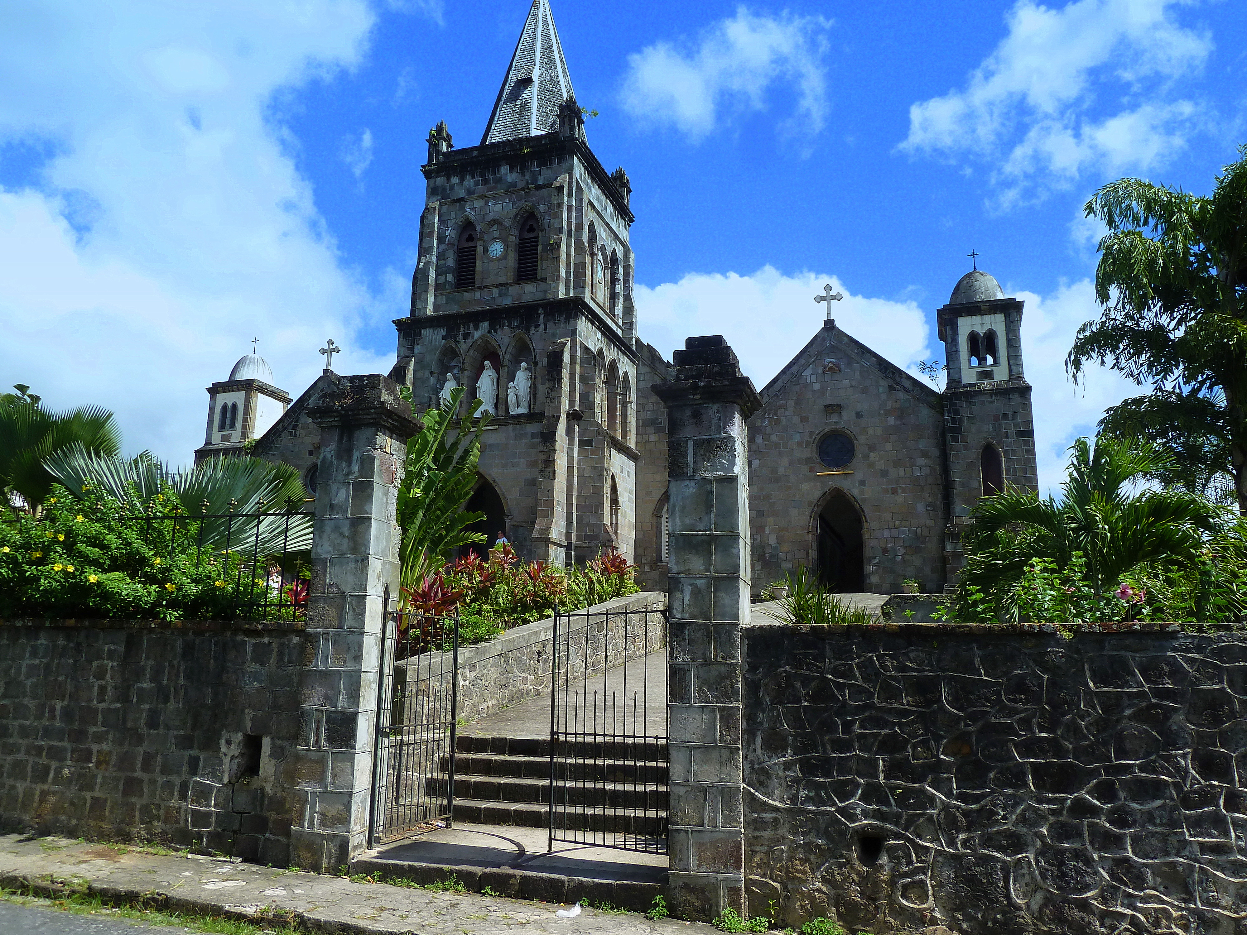 Roseau Cathedral, a significant Roman Catholic landmark in Dominica.