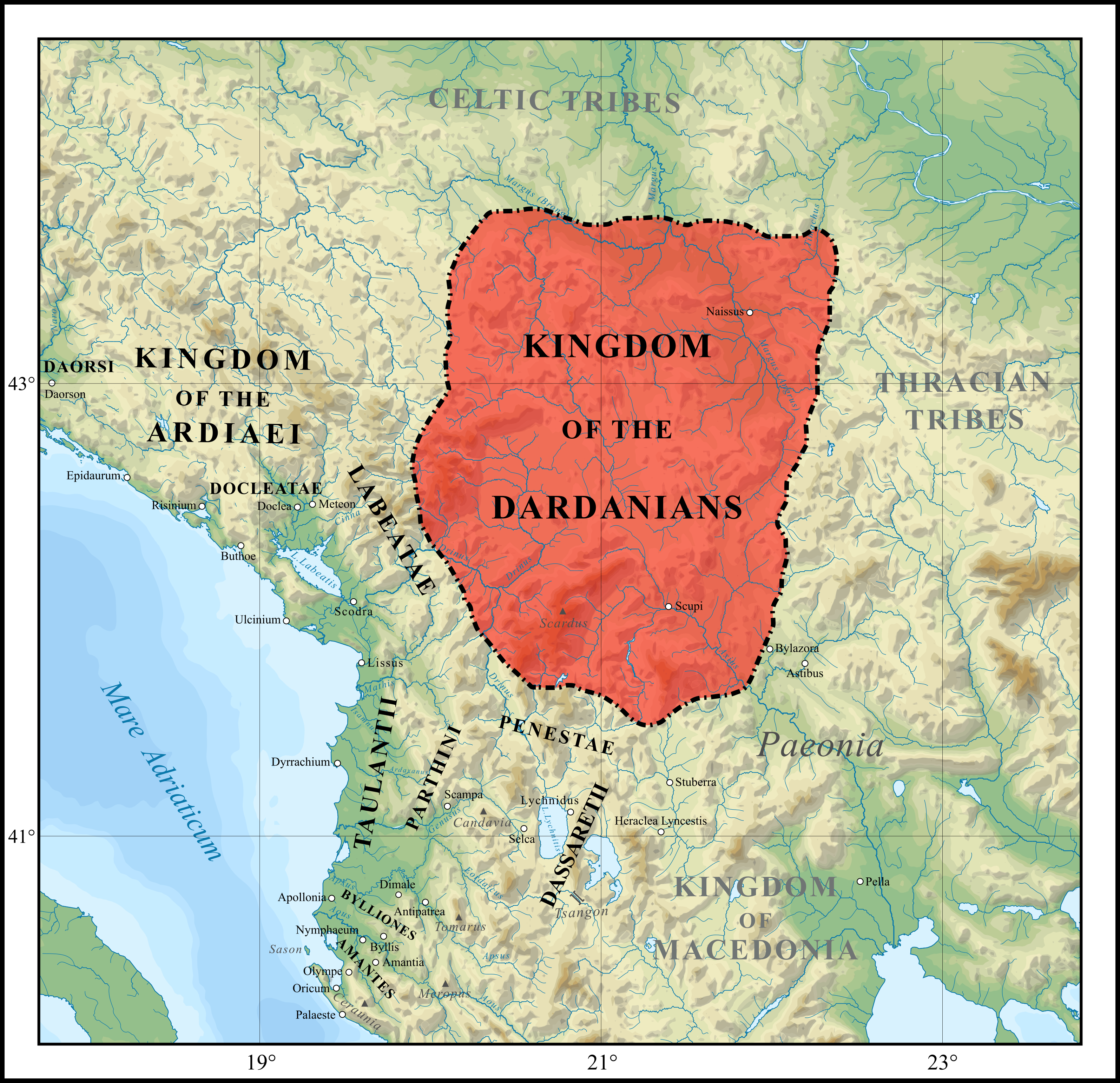Kerajaan Dardania pada abad ke-3 SM.