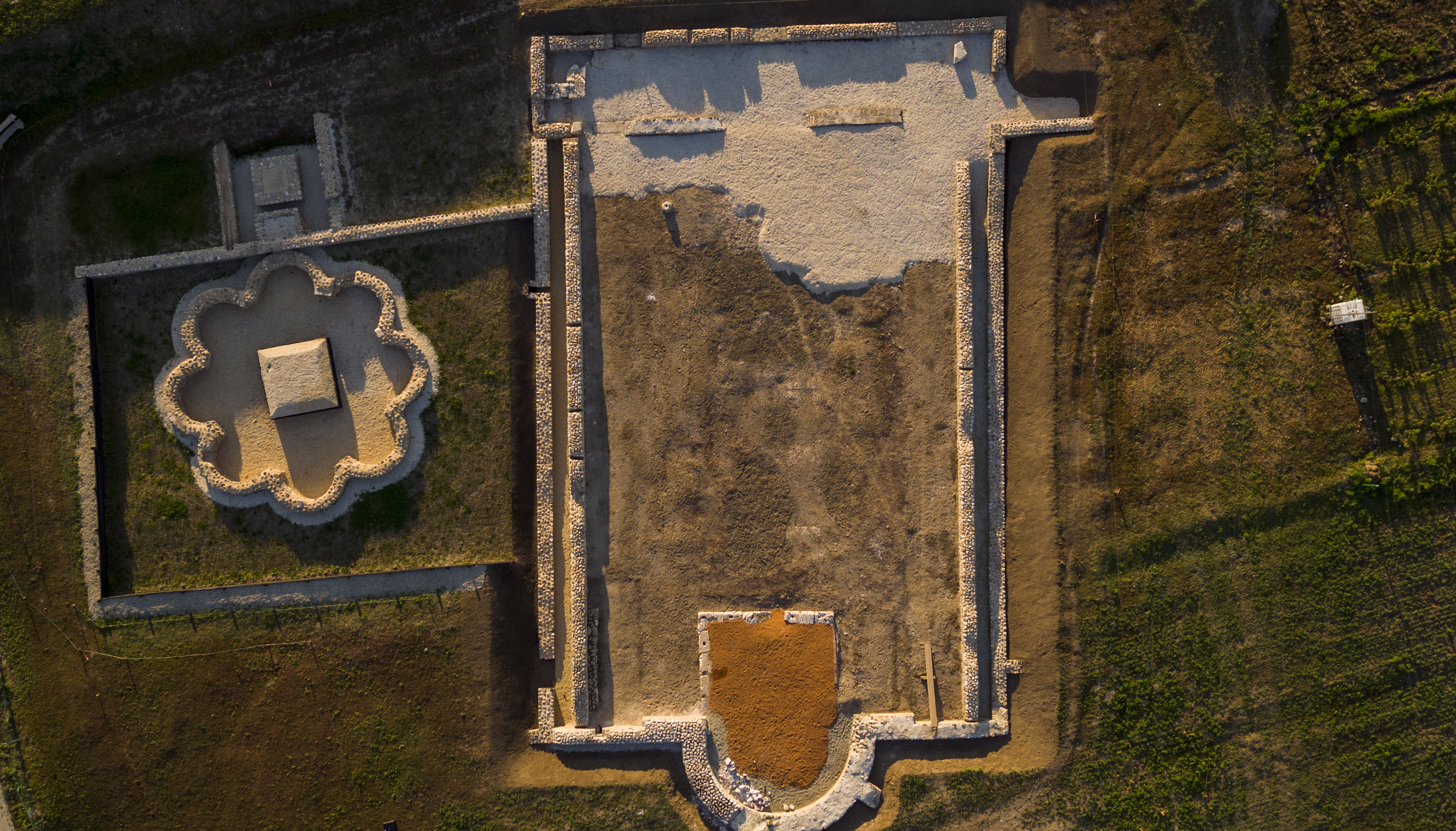 Ruins of Ancient Ulpiana, southeast of Pristina. The city, developed under Trajan, was a key center in the Roman province of Dardania.