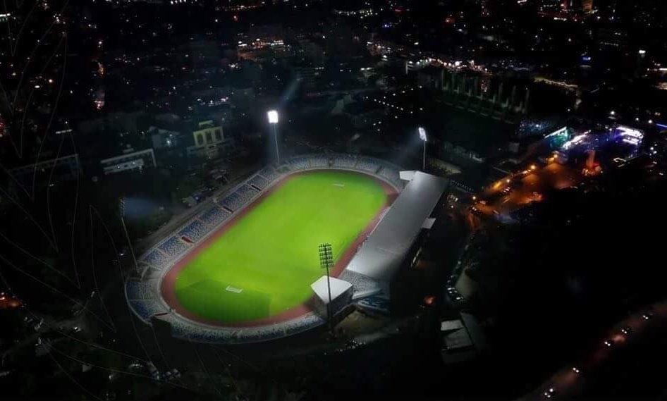 The Fadil Vokrri Stadium in Pristina, home of the Kosovo national football team. Pristina is set to co-host the 2030 Mediterranean Games.