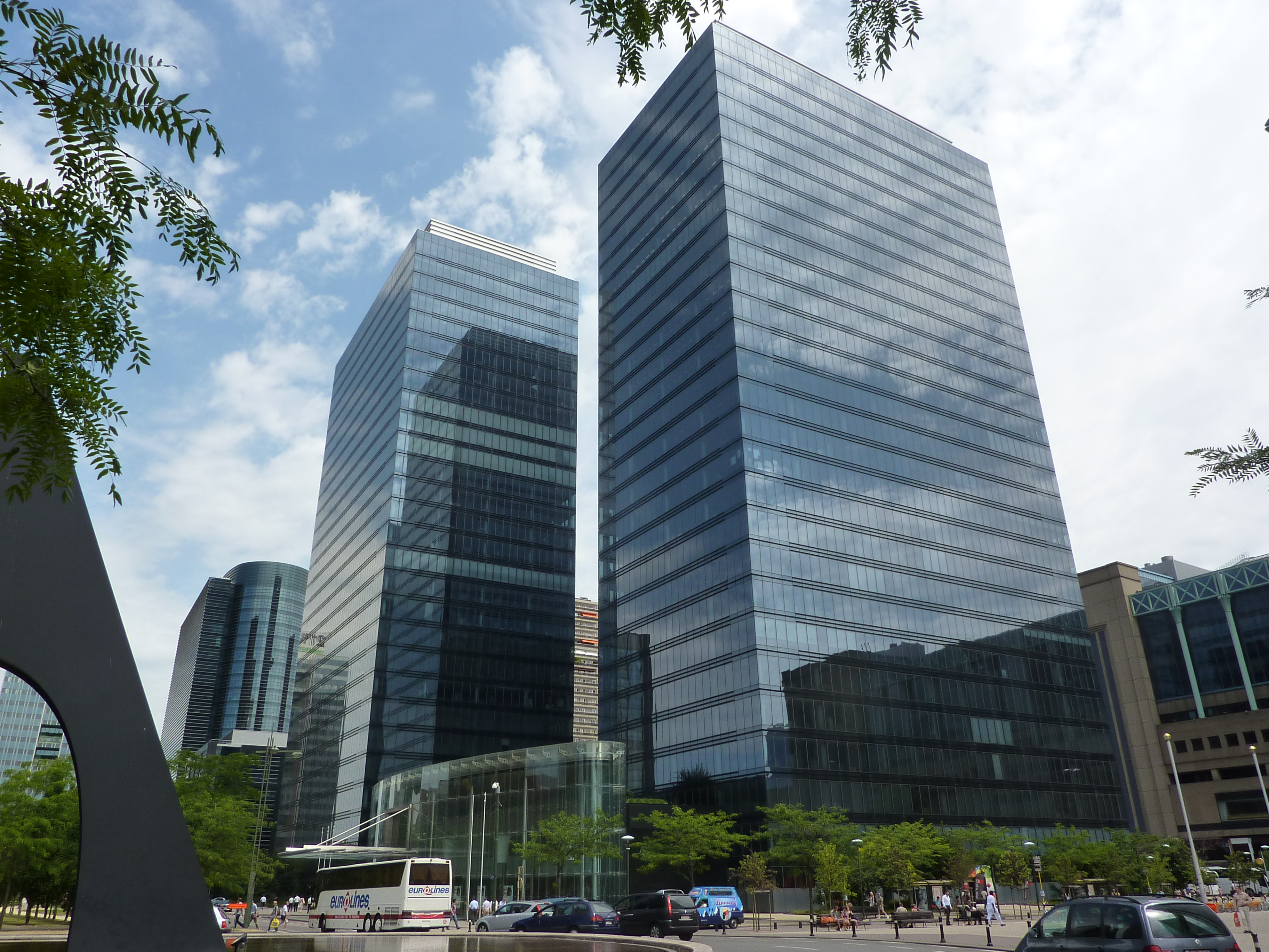 The North Galaxy Towers in the central business district of Schaerbeek, Brussels.