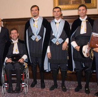 Four former Captains Regent: (from left) Mirko Tomassoni, Alessandro Rossi, Alessandro Mancini, and Alberto Selva