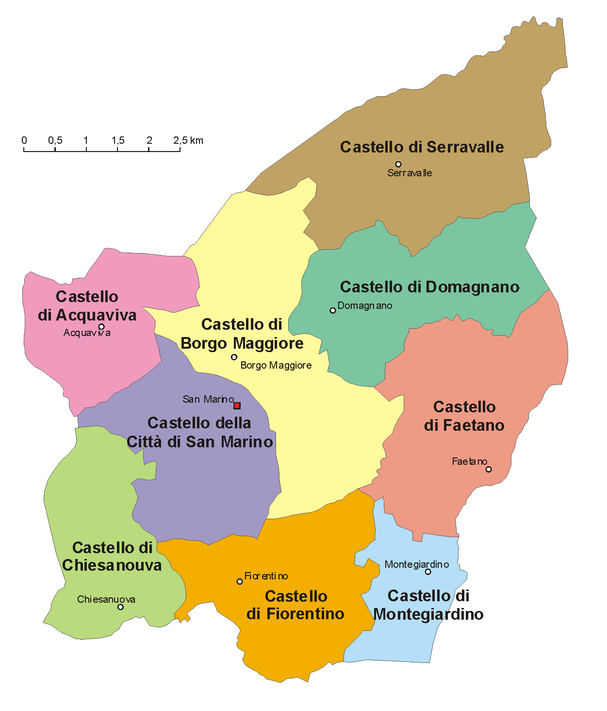 The CastelliCastlesItalian (municipalities) of San Marino