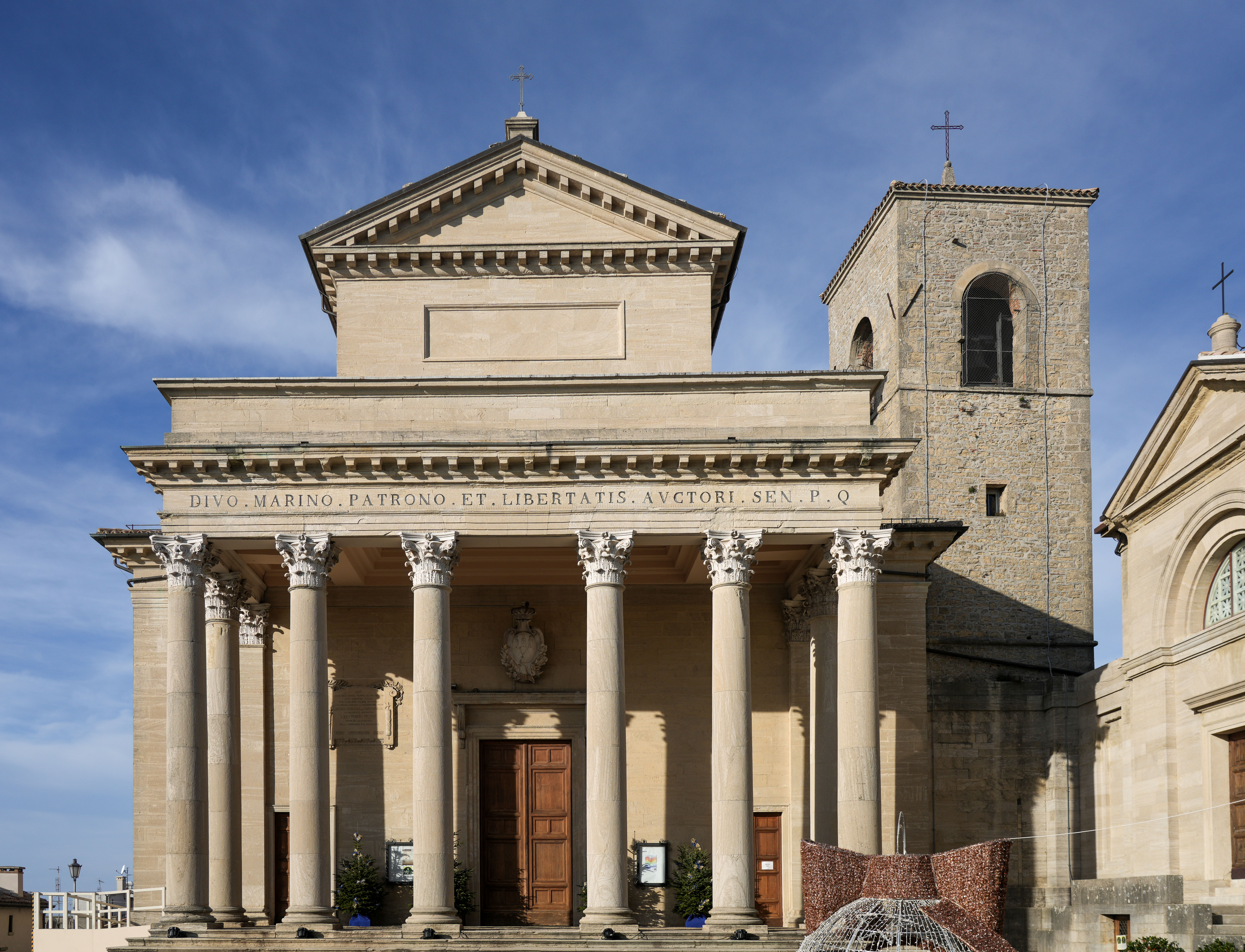 The Basilica di San Marino, a major Catholic church.