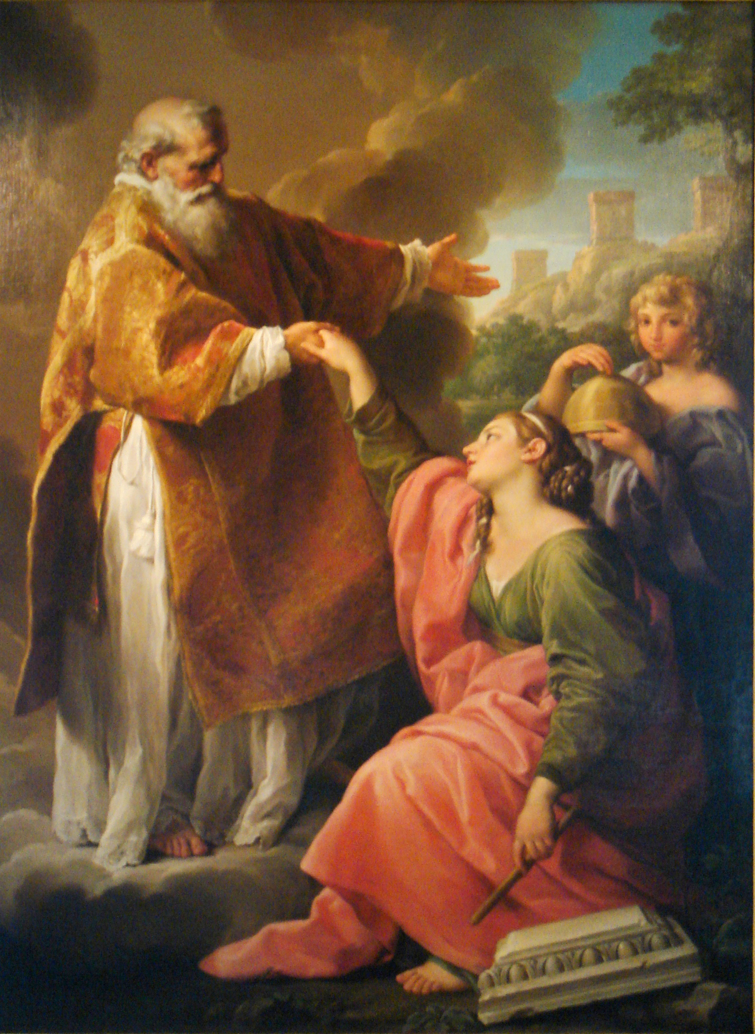A painting by Pompeo Batoni in the Museo di Stato di San Marino, depicting Saint Marinus.