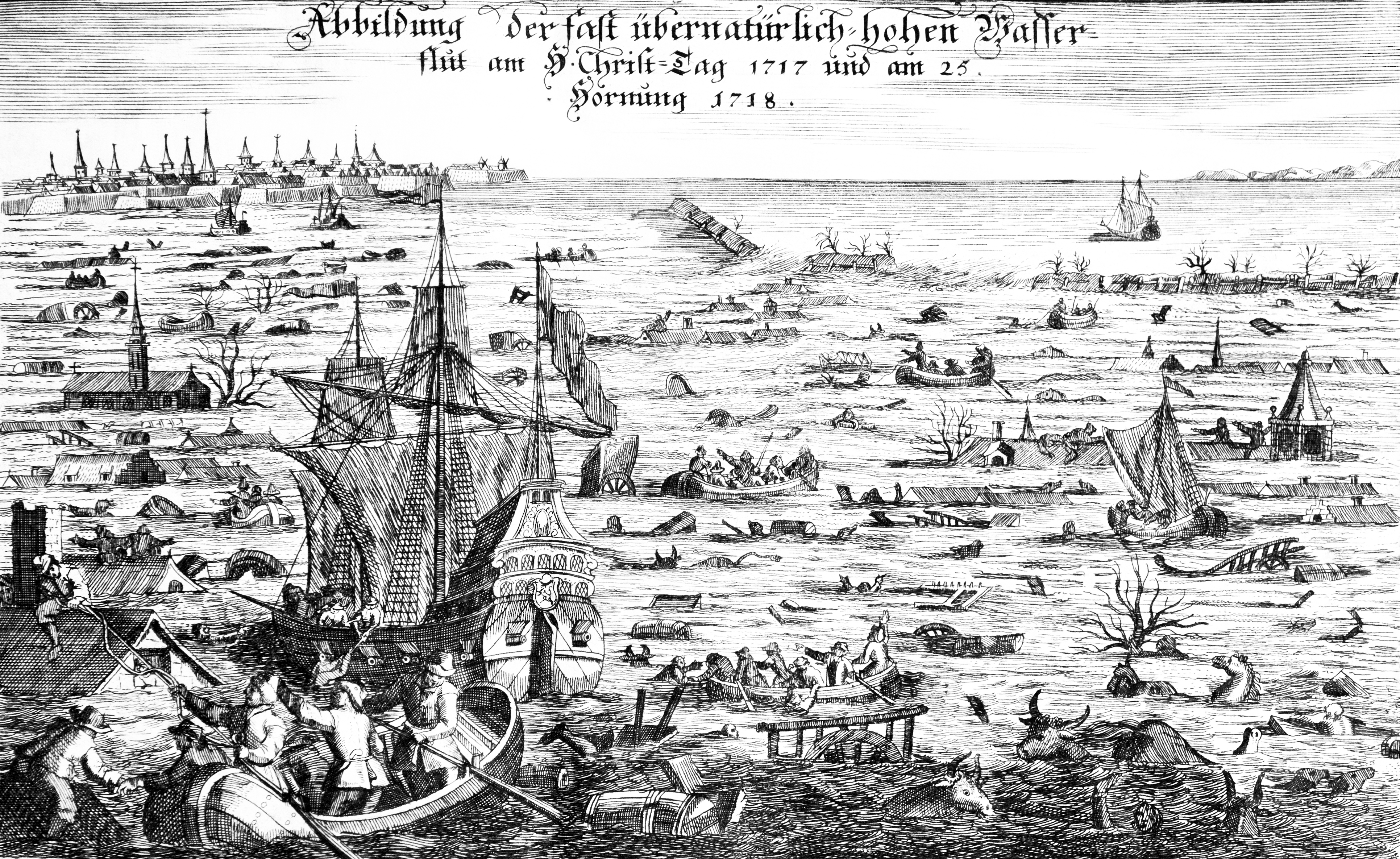 Banjir Natal 1717 mengakibatkan kematian ribuan orang.