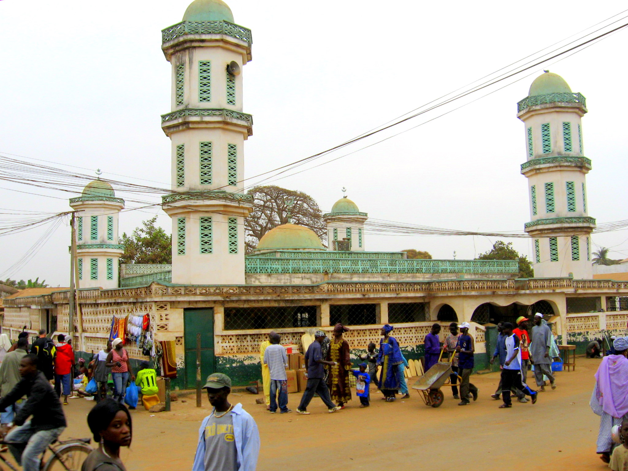 Bundung Mosque, one of the largest mosques in Serekunda. Islam is the predominant religion in The Gambia.