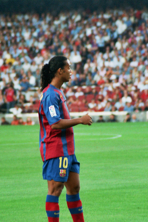 Ronaldinho (pictured in 2004) was named world player of the year in his second season with Barcelona.