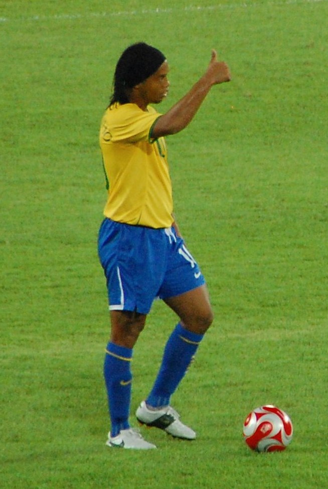 北京での2008年夏季オリンピックに出場したロナウジーニョ。