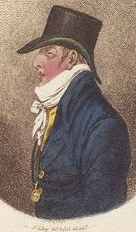 Lakaran berwarna Ernest oleh James Gillray, 1799. Luar biasa, ia menggambarkan sisi kiri Ernest yang cacat; kebanyakan potret kemudian menggambarkan sisi kanannya atau mengabaikan kecacatan itu.