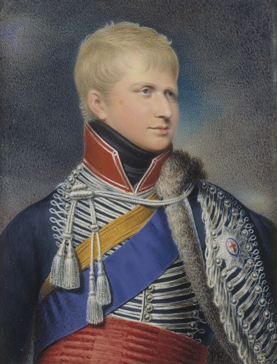 An 1823 miniature of Ernest based on an 1802 portrait by William Beechey