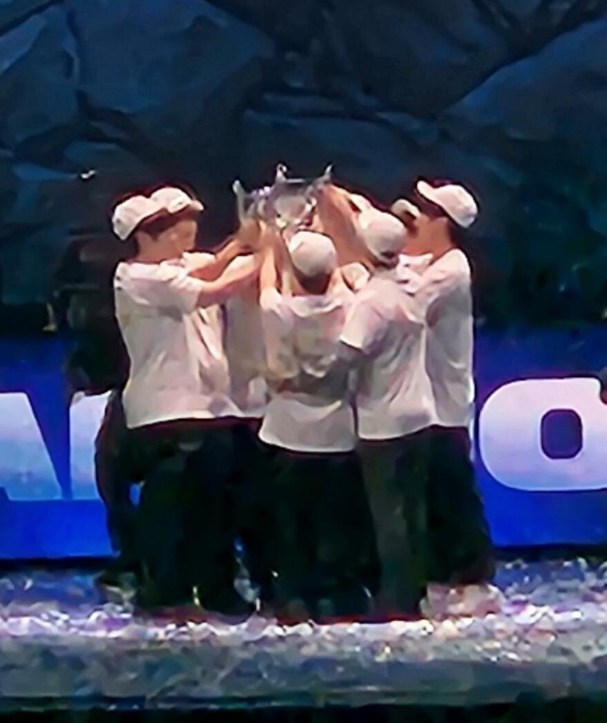 Zeus celebrating after winning the 2023 World Championship