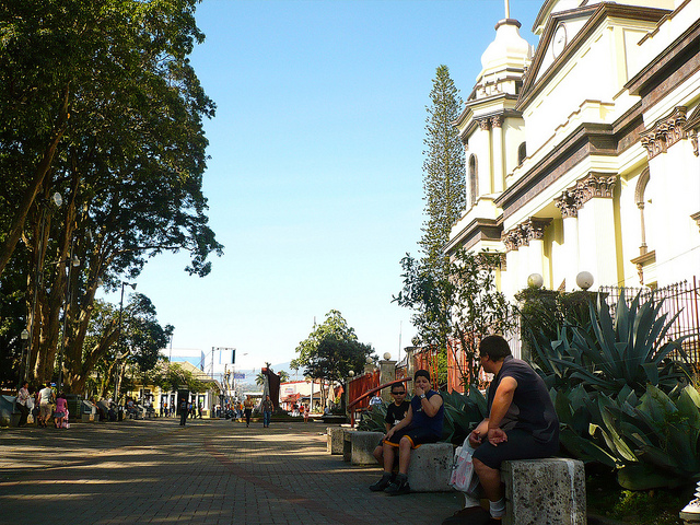 View of Alajuela, a major commercial hub near San José.