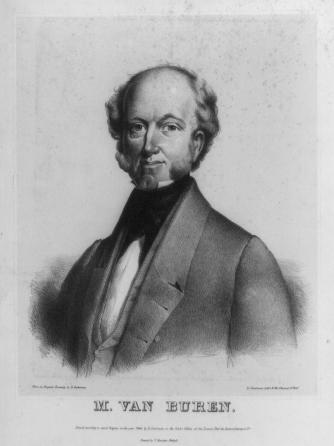 다니엘 디킨슨이 그린 밴 뷰런의 초상화,