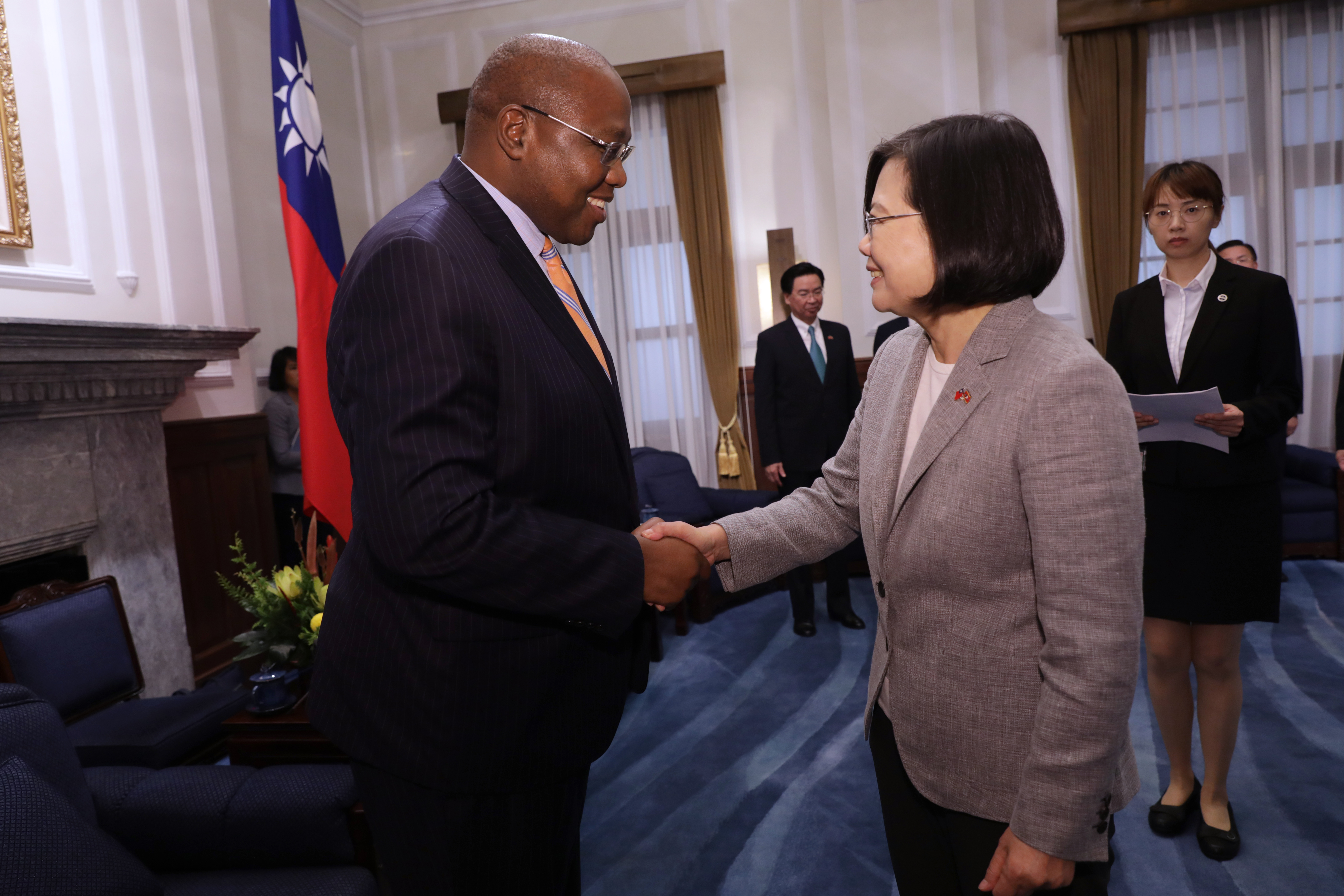 Perdana Menteri Dlamini bertemu dengan Presiden Tsai Ing-wen di Istana Presiden (Taiwan) pada 8 Oktober 2019.