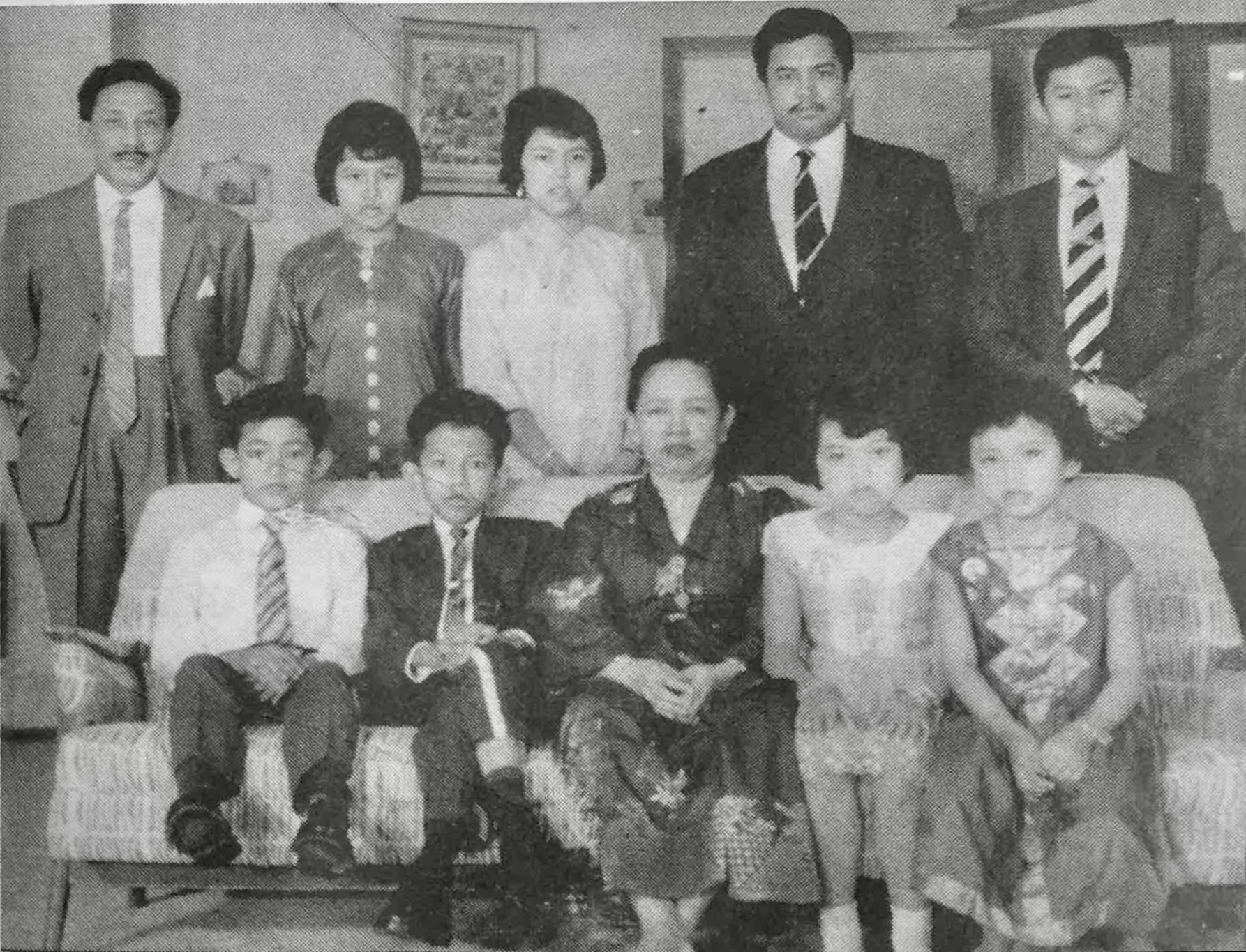Family photo of Omar Ali Saifuddien in 1965