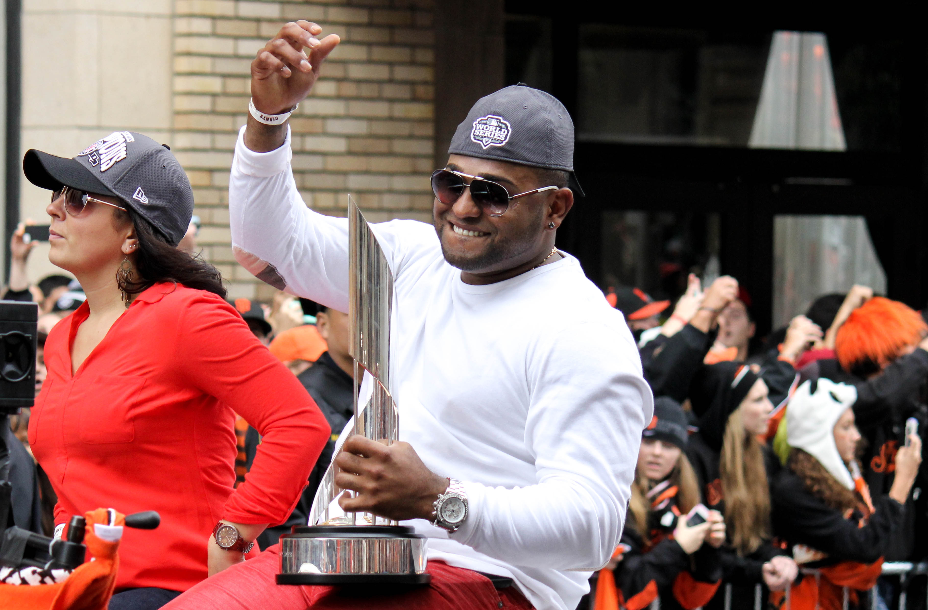 Sandoval in the 2012 World Series Parade.