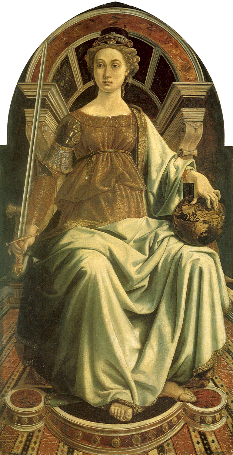 Công lý, một trong các bức Bảy đức hạnh, 1469-1470, Phòng trưng bày Uffizi.