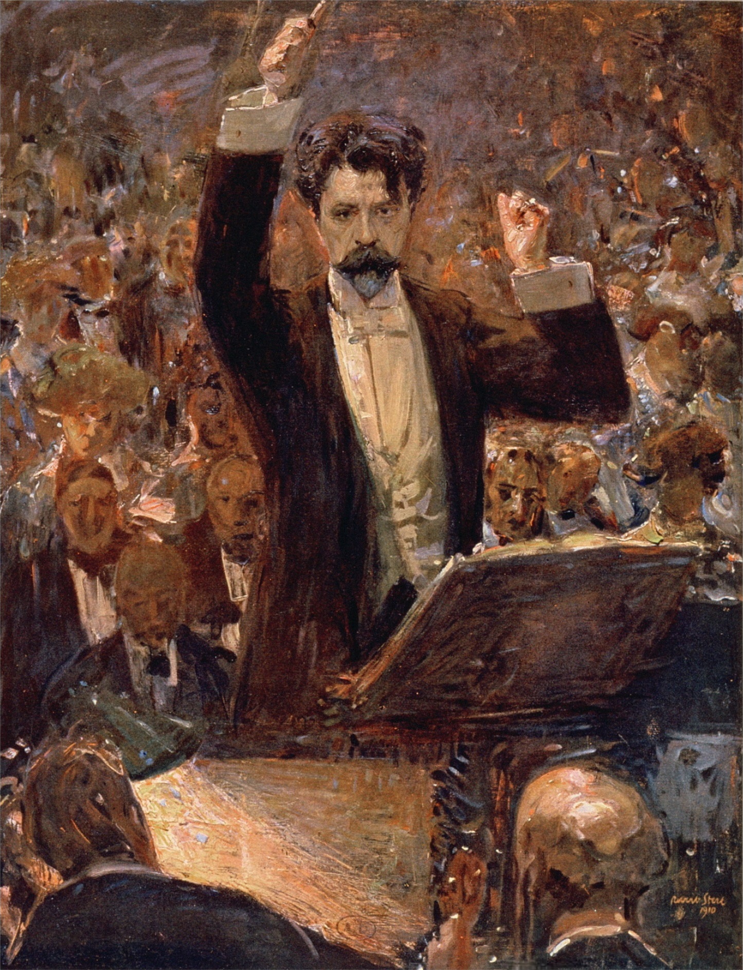 Arthur Nikisch mengendalikan, dilukis oleh Robert Sterl (1910).