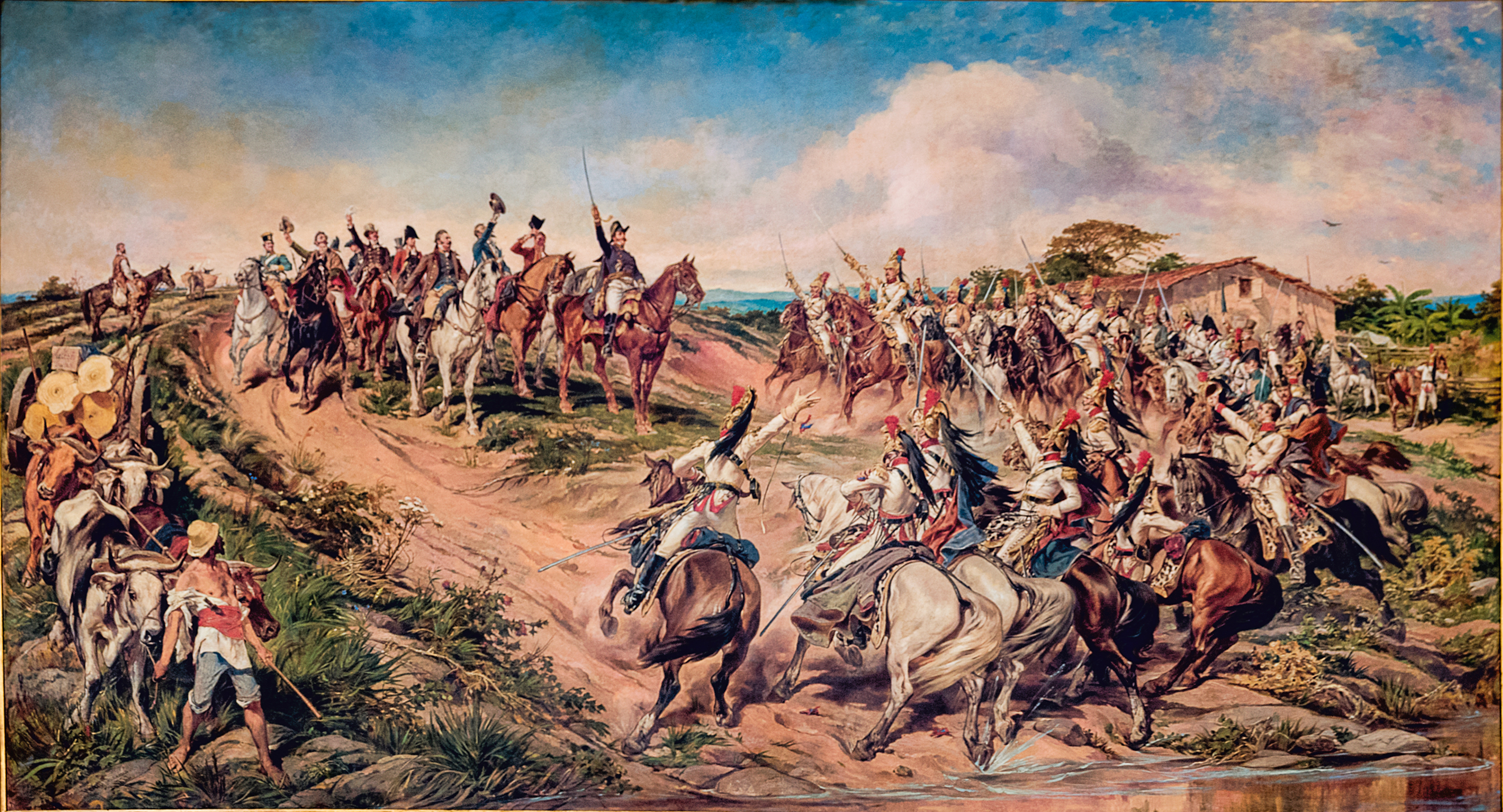 Declaration of the Brazilian independence by Pedro I on September 7, 1822.